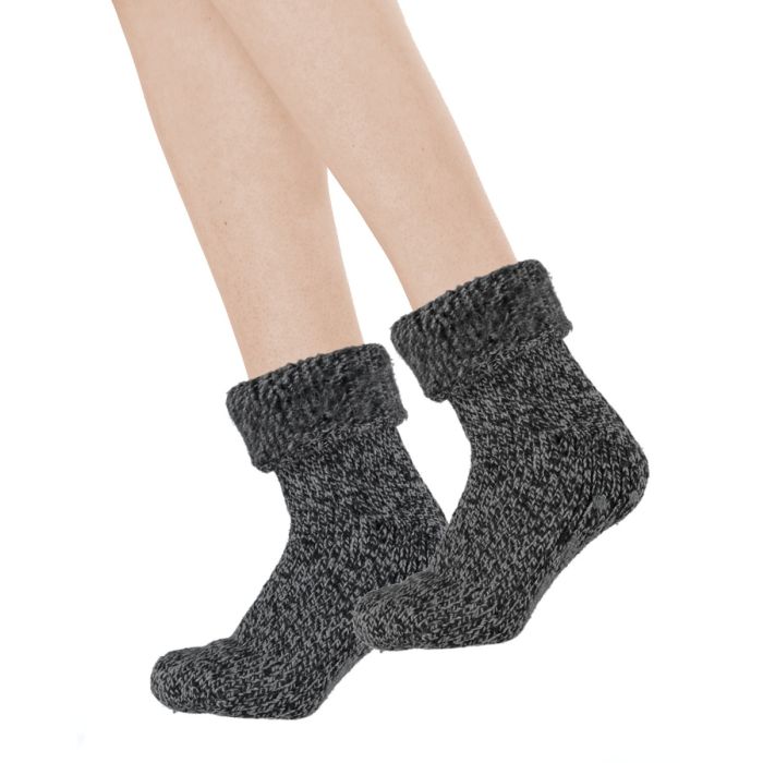 Topsocks Wollen Heren Huissokken met Anti-slip